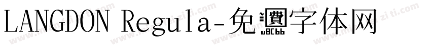 LANGDON Regula字体转换